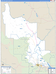 Lewis and ClarkCounty, MT Wall Map Zip Code Basic Style 2026